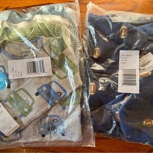 Carter’s Football Pajamas featuring football toes and 4 pack of onesies